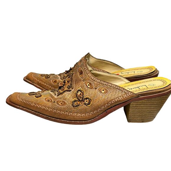 Luichiny Patia - Womens Tan Beaded Dress Shoe - Pointed Toe - Western - Size 7 - Picture 3 of 13